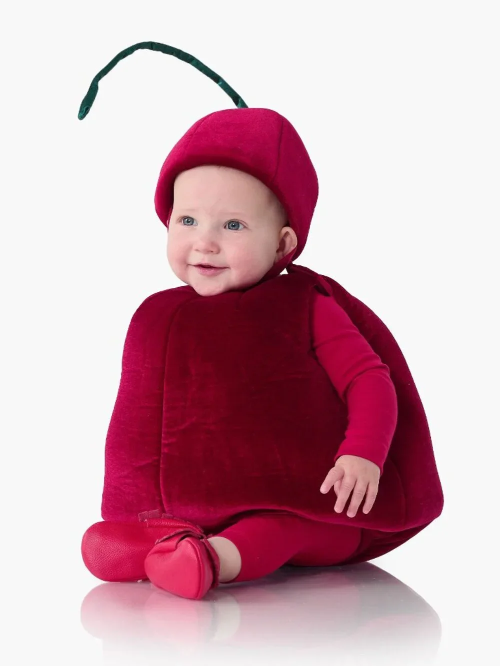Pottery Barn Red Cherry Costume 6-12 Month Baby Halloween Dress Up Play NEW